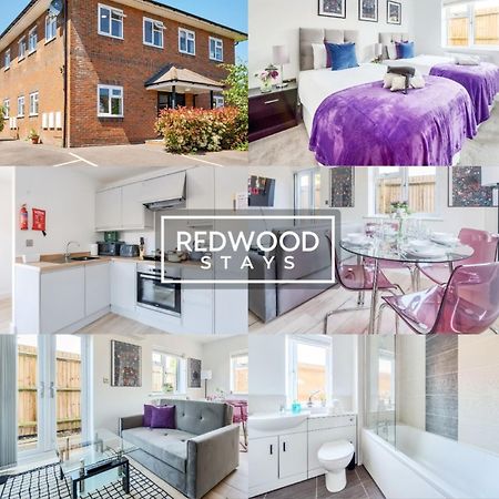 Modern Serviced Apartments For Contractors & Families With Free Parking, Wifi & Netflix By Redwood Stays Бейсингсток Екстериор снимка